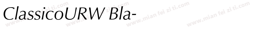 ClassicoURW Bla字体转换